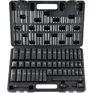 VEVOR 3/8 Drive Impact Socket Set, 25 Piece Deep Shallow Socket Set SAE 5/16 - 1, 6 Point Cr-Mo Alloy Steel for Auto Repair, Easy-to-Read Size Markings, Rugged Construction, Includes Storage CaseVEVOR Super Brand Day