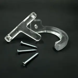 Clear Wall-Mounted Storage Hook – Heavy-Duty Polymer Display Hanger (2-Pack)