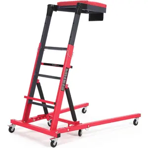 Top Automotive Creeper,Engine Topside Creeper with Adjustable Height 49.21 in to 68.89 in, 400 LBS Capacity High Topside Creeper,6 Swivel Caster Wheels, Heavy Duty Foldable Garage Creepers for Auto Portable Power Station with Car Starter lug obdii