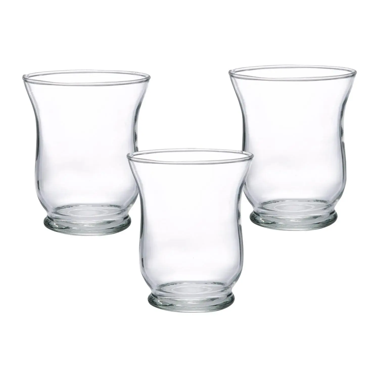 Small Clear Hurricane Candle Holders - 12 Pc.