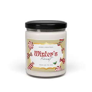 From Me To You Christmas Gift Candle - Scented Soy Candle, 9oz Decor Glass Wick Decoration Jar Aroma