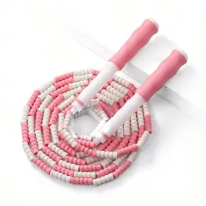 Segmented Jump Rope,Classic Beaded Jump Ropes Soft Beaded Skipping Rope For Children And Students