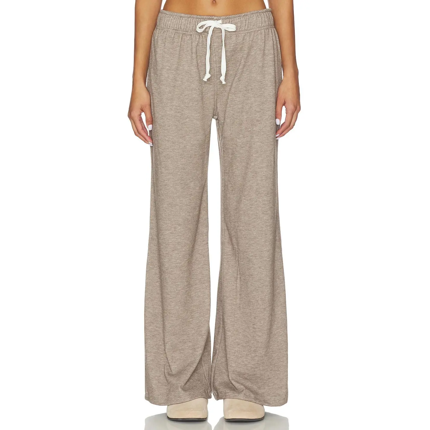 Bobi Wide Leg Pant in Taupe