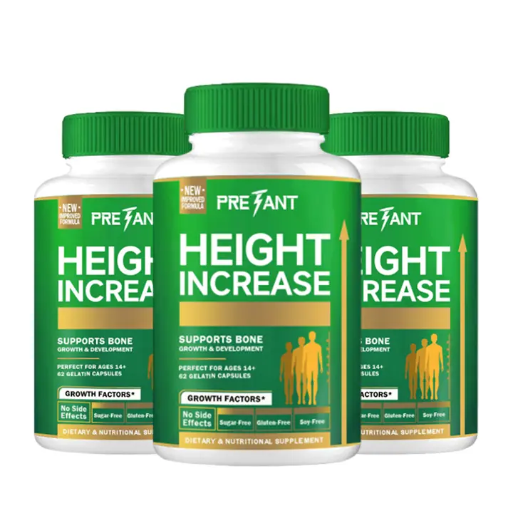 3x PRETANT-Growth Capsules to Grow Taller - Height Increase Maximizer with Calcium for Bone Strength -Natural Get Taller Supplement - Dietary Edible Healthcare Fitness