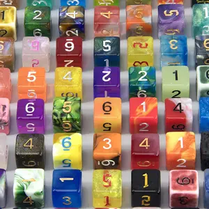 10 Piece Mystery Polyhedral Dice Set, Random Styles and Sizes, Role Playing Game and Dnd Accessories, Entertainment Tabletop Games