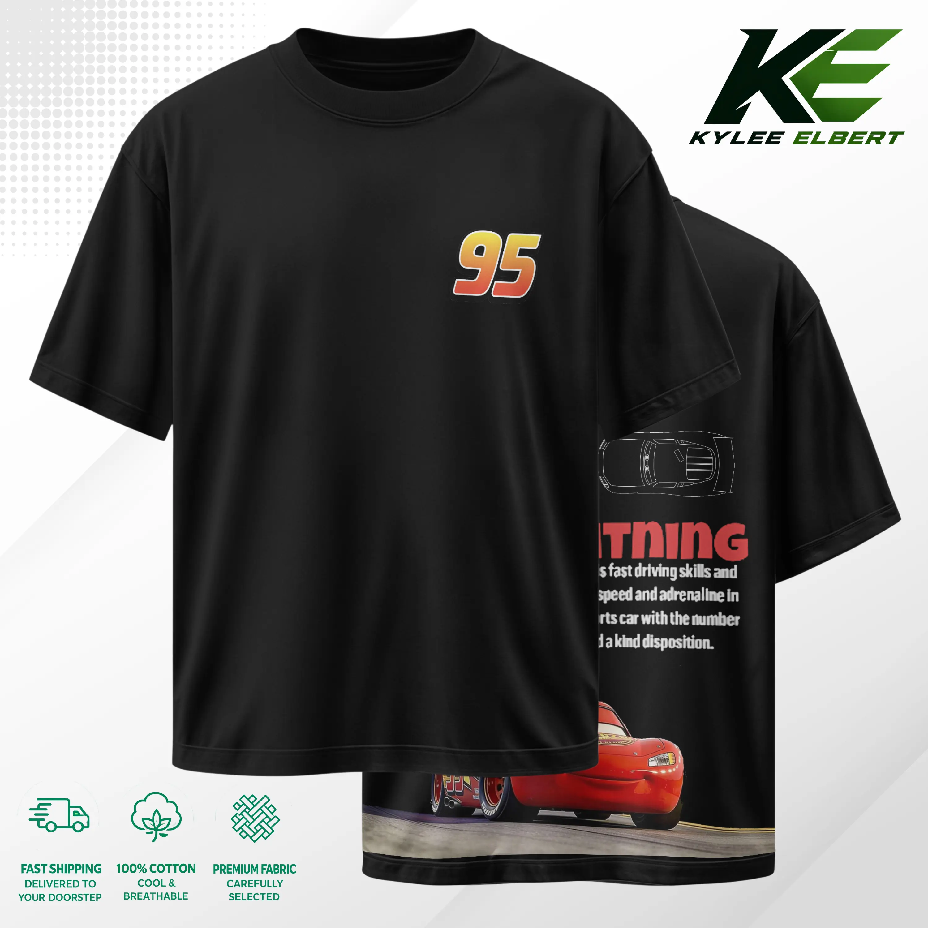 Retro Two Side Cars Movie T-Shirt, Mcqueen and Mater Speed Road Vintage Unisex Graphic Tee - Top Trendy Y2K Classic Streetwear Unisex Racing Style For Fans Made in USA