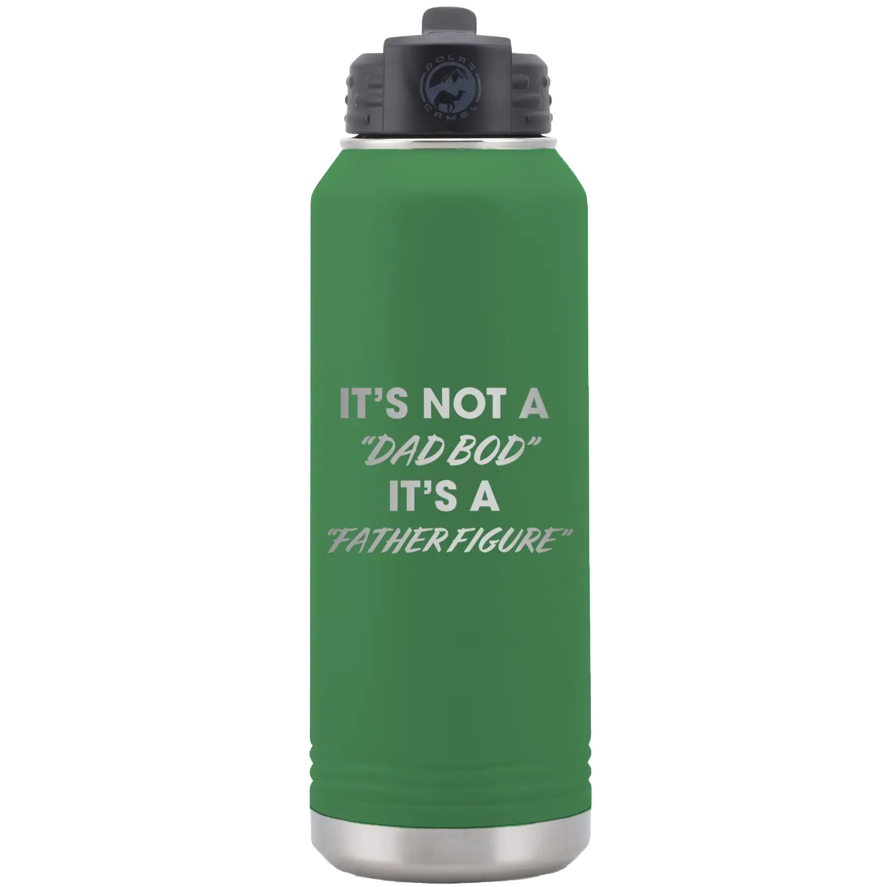 Personalized Dad Bod 32 oz Water Bottle - Green