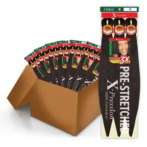 BOX DEAL Outre Synthetic Hair Braids X-Pression Kanekalon 3X Pre Stretched Braid 32" (50 packs/box)