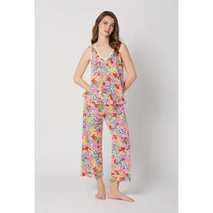 Bed Head Spring Fields Ruffle Tank Cropped PJ Set