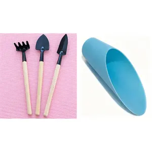 4pcs/Set Mini Shovel Spade Creative Portable Plant Small Rake Beach Soil Scoop Growing Garden Flower Pots Planters Supplies Tool Kit