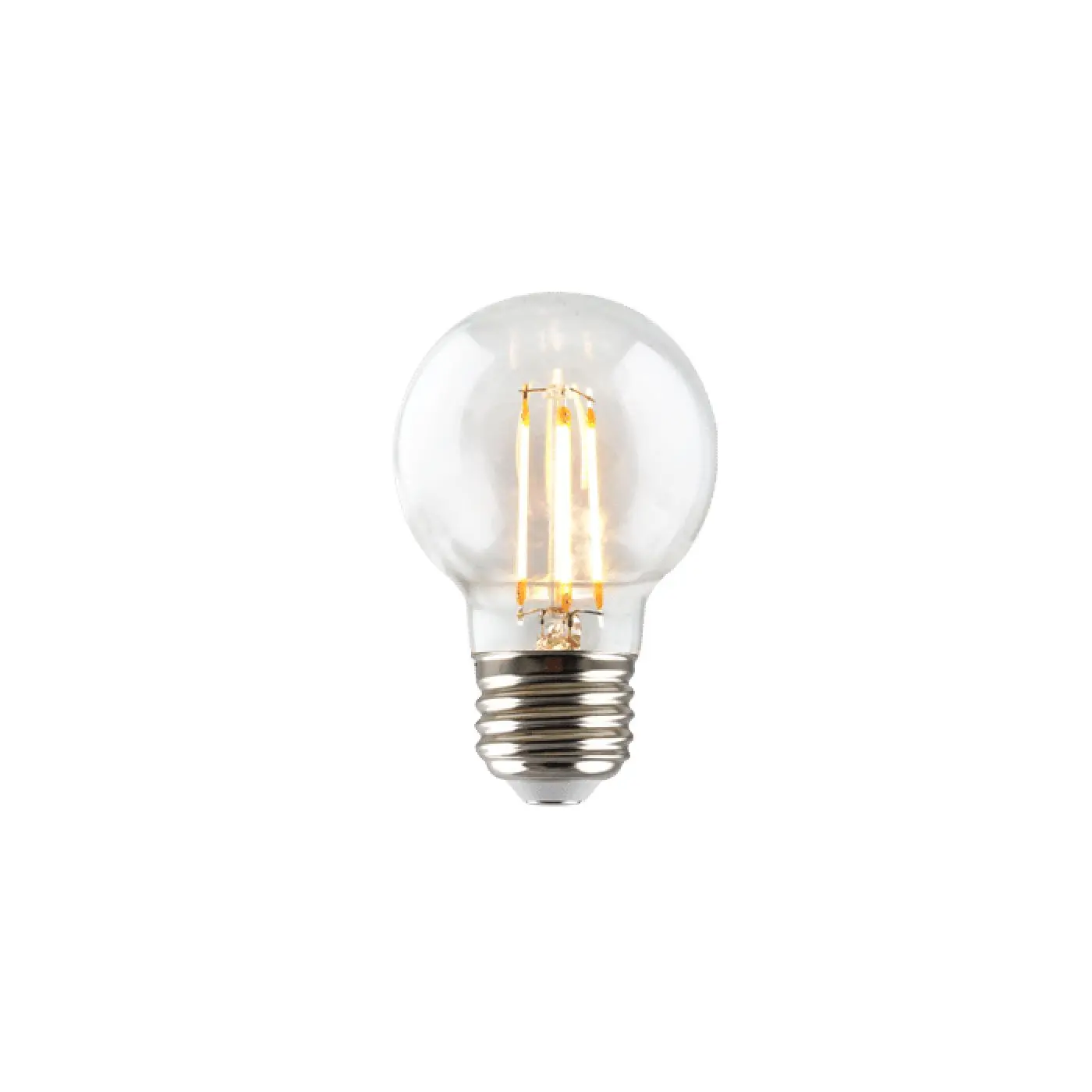 3.8W LED Filament G16.5 Bulb, 350 Lumens, 2700K, E26 Base, Dimmable, 92 CRI, Energy Star Rated