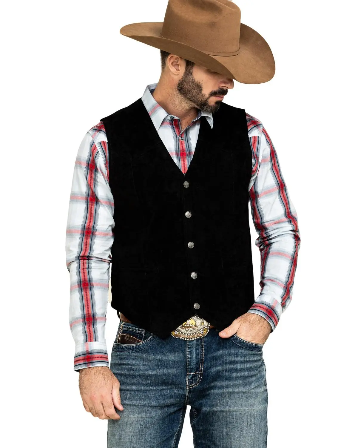 Cody James Men's Angus Suede Vest - Cmfa17v35-Blk
