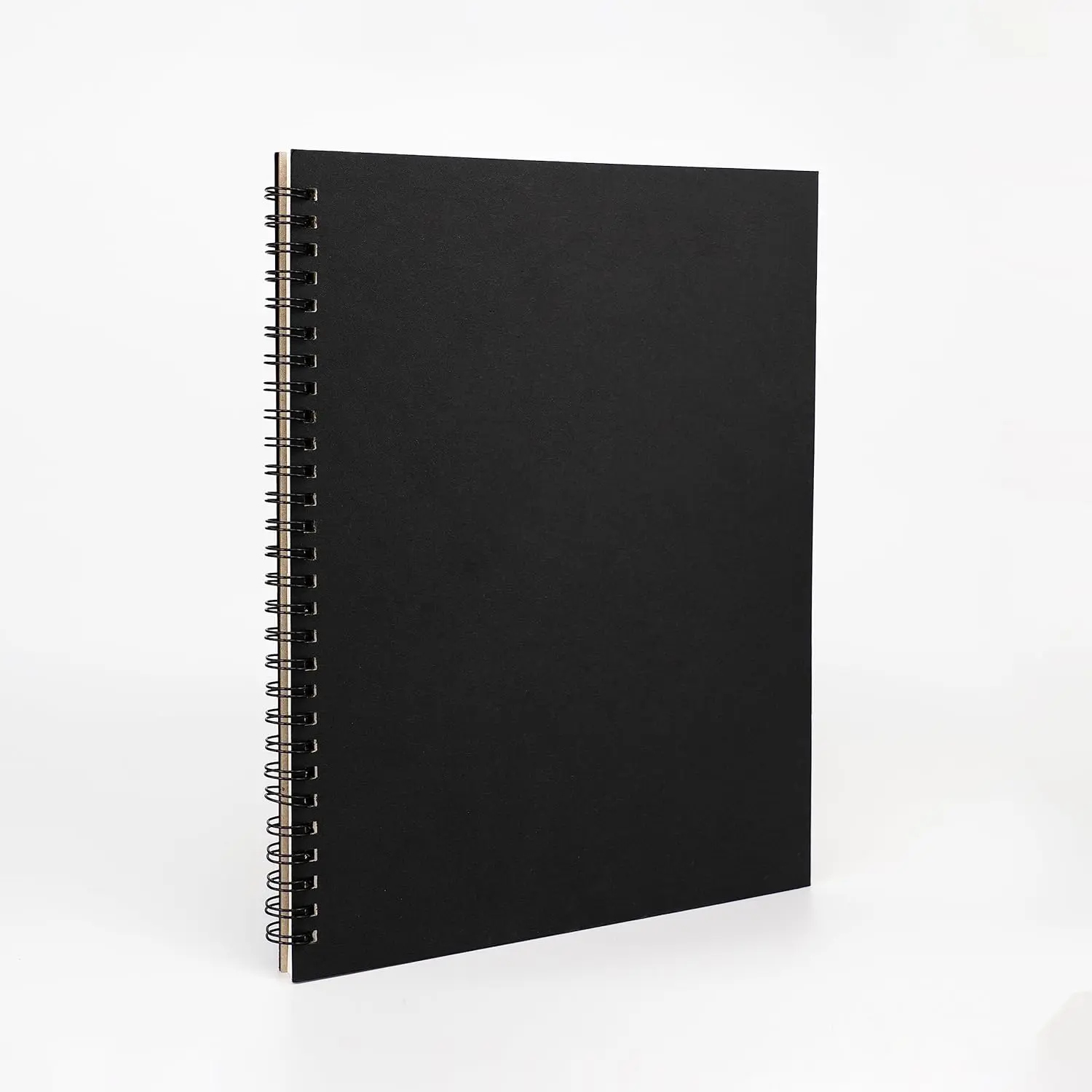 Blank Spiral Notebook 1-Pack, 10x7.5 in, 100GSM, 100 Pages/50 Sheets, Soft Cover, Writing Backboard, Black, Portable Student Stationery, Travel Diary, Portable Notebook, Student Stationary