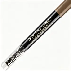 2 Pack Ultra-Thin Mechanical Eyebrow Definer Pencil 0.003oz Brunette, waterproof durable formula, delicate fine tip creates individual brow strands to cover thin spots for lifelike full well-defined brows daily