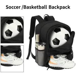 Dadamayar Sports Backpack with Separate Ball & Shoe Compartment Water-Resistant Lightweight for Gym Soccer Basketball Commute Dual Independent Compartments Breathable Shoe Compartment Water-Resistant & Durable Multi-Scene Use