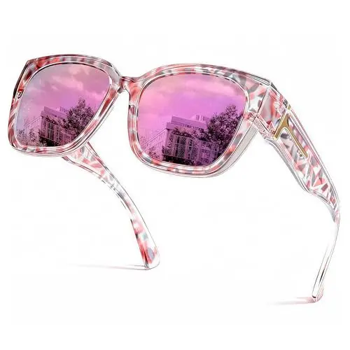 Tortoise Pink Frame Pink Mirrored L