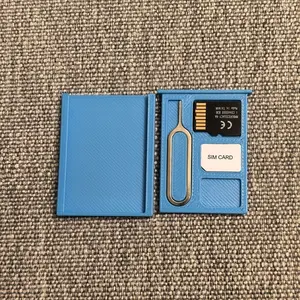 Portable Sim Card Holder, Shockproof Dustproof Case, Mini SD Memory Card Storage Box, Organizer for Phone Keychain, Travel Gadget, Anti-Lost, Phone Accessories