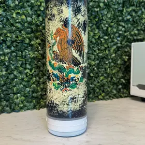 20oz Bluetooth Speaker Skinny Tumbler with White Speaker Drinkware Flasks