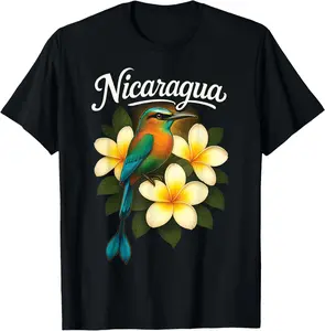 100% cotton Unisex Nicaragua Guardabarranco Sacuanjoche Torogoz 505 Nicoya Flor T-Shirt