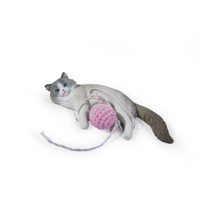 JXK Ragdoll Cat Statue for Home Decor, Durable Polyresin with Intricate Details, Cat Figurine Gift for cat Lovers
