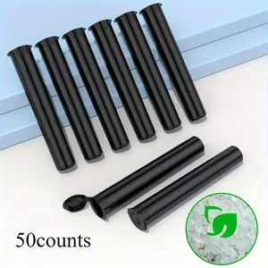 Delicate Items Storage Tube, 50pcs Waterproof Portable Storage Tube, Multifunctional Storage Bottle for Home Organization & Storage, Food Storage Organizer, Black