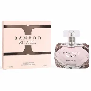 Women's Bamboo Silver Eau De Parfum, 100ml/3.4fl.oz Easy Sprayer - Woody Floral Fragrance, Citrus Blend, Floral Sweet Perfume, Elegant Scent, Gifts For Women