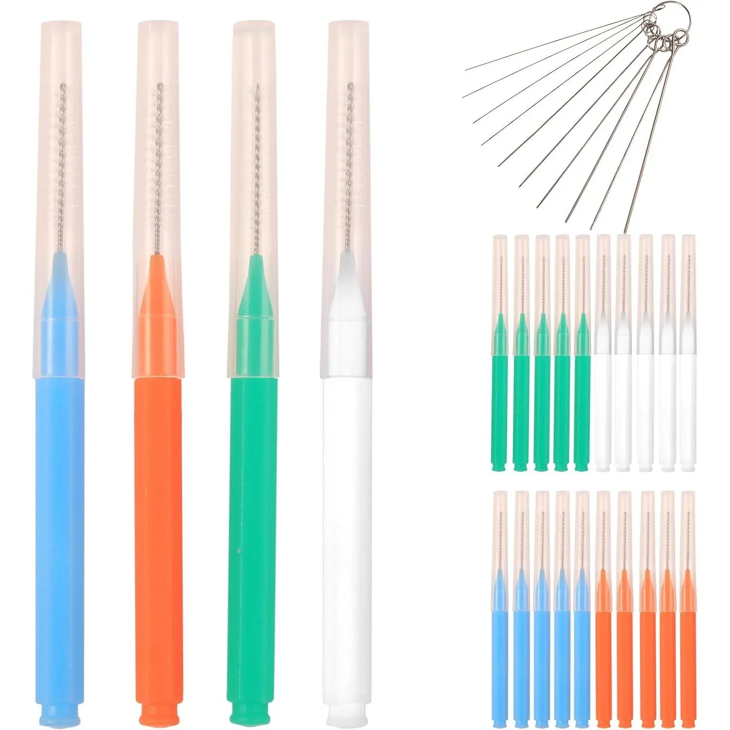 30 count Shower  Cleaner Tool with Shower  Cleaning Brushes & Showerhead Cleaner Picks - Unclogs Clogged Nozzles, Removes Hard Water Deposits & Small Gaps | Durable Bristle Design