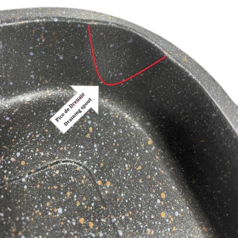 Neware double Griddle Marble coated COMAL with HANDLES for all types of stoves Aluminium Cookware Induction Nonstick Pan Handles Silicone