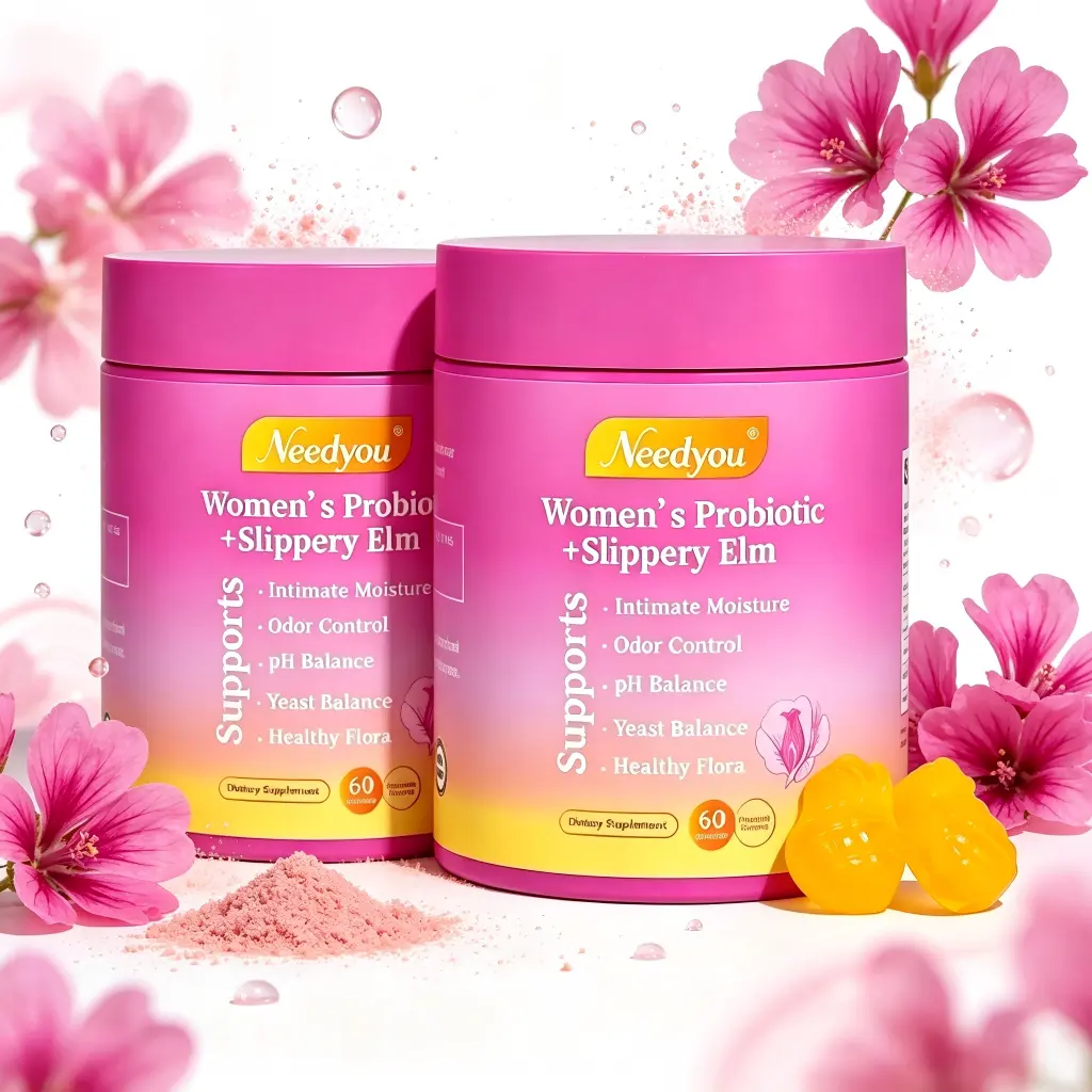 [Live Exclusive] Women's Healthcare Probiotics Gummies - 60 Count Hawaiian Pineapple, All-in-1 Solution with Slippery Elm, Prebiotics & Lactobacillus Blend for pH Balance & Dryness Intimate Supplement