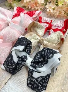 Chantilly Lace Two-Tone Bow | Classic Lace Hair Bow