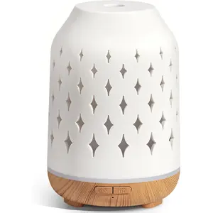 150ML Ceramic Essential Oil Diffuser - Ultrasonic, 2 Mist Modes & Auto Shut-Off, Cool Mist for Home