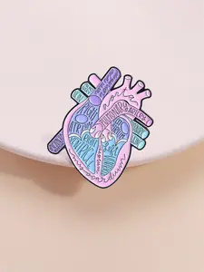 Anatomical Heart Enamel Pin, Medical Education Design, Organ Labeling, Student Anatomy Class Souvenir, Hospital Intern Birthday Gift
