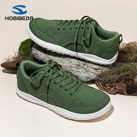 HOBIBEAR Women's Wide-Toe Low Top Lace-Up Sneakers - Breathable Fabric, Flexible, Durable Rubber Sole, All Seasons Women's Shoes, Trendy Walking Sneaker for Outdoor Daily Wear