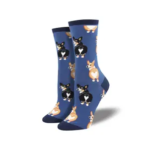 Corgi Butt Crew Socks - Womens