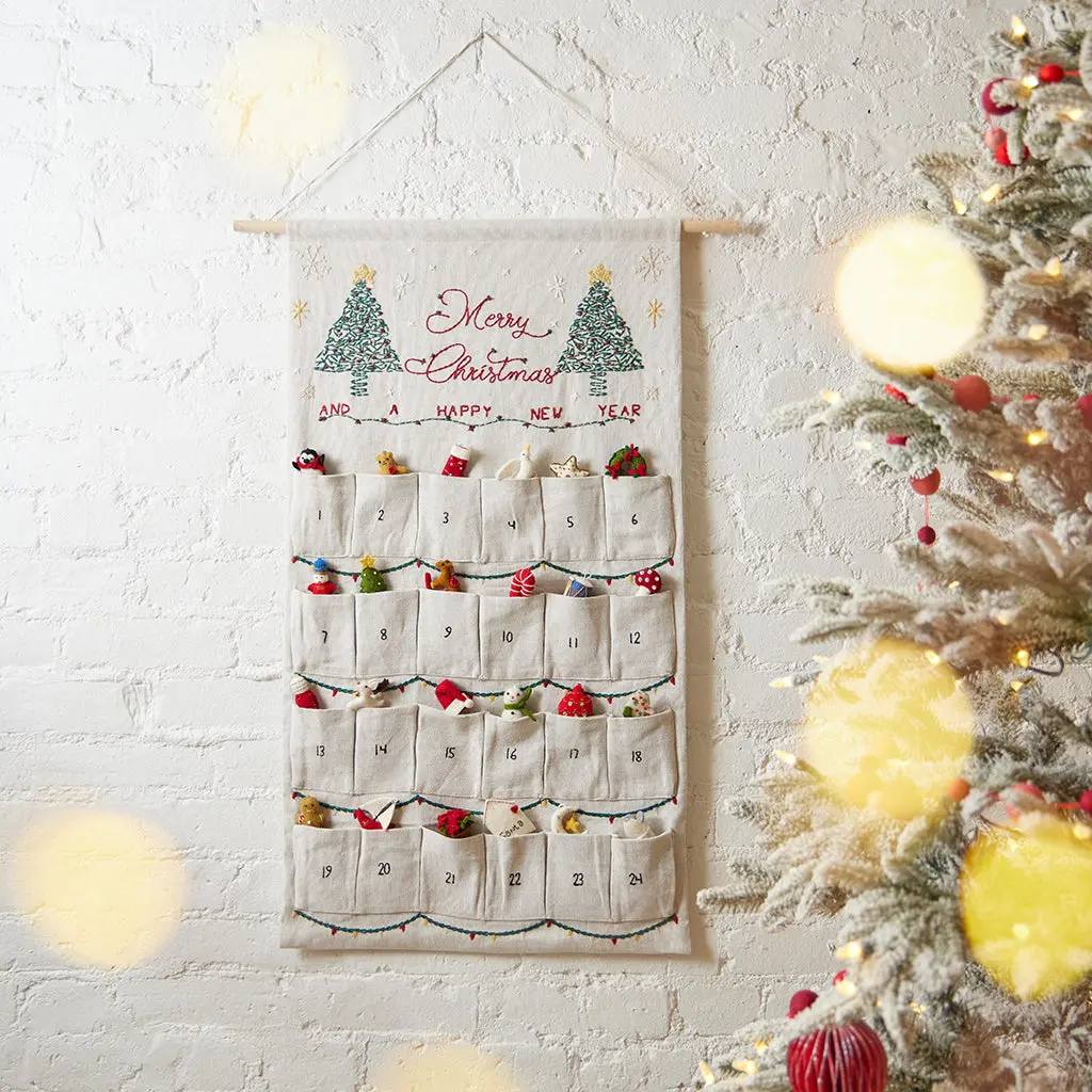 Merry Christmas Linen Advent Calendar