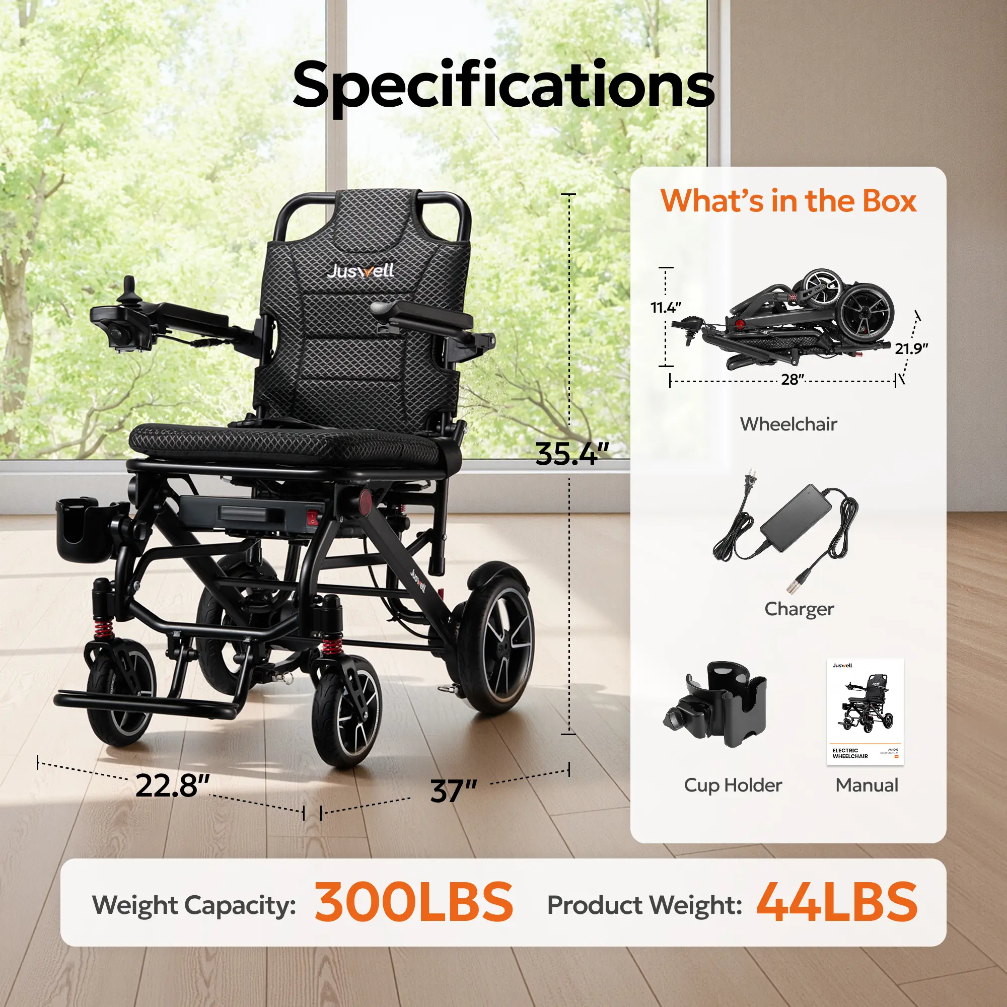 Standard-Support 300 lbs-30 Miles