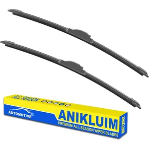 22" + 22" Premium All-Seasons Durable Stable and Quiet Windshield Wiper Blades J Hook Wipers (Set of 2)