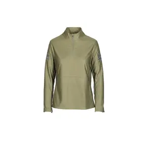 Women's 1/2 Zip Waffle Top - Military Green