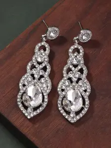 Fashion Zircon Decorated Earrings, Elegant Jewelry for Party, Daily Clothing Decor, Trendy All-match & Exquisite Jewelry for Birthday Gift