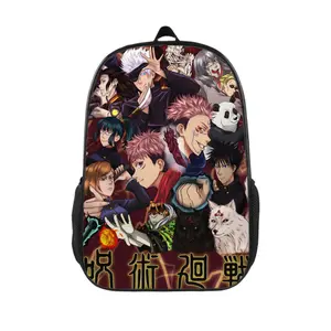 Jujutsu Kaisen Anime Backpack: 17'' Laptop Armor | Magic Side Pockets Access | Lifetime Durable + Machine Wash Ready
