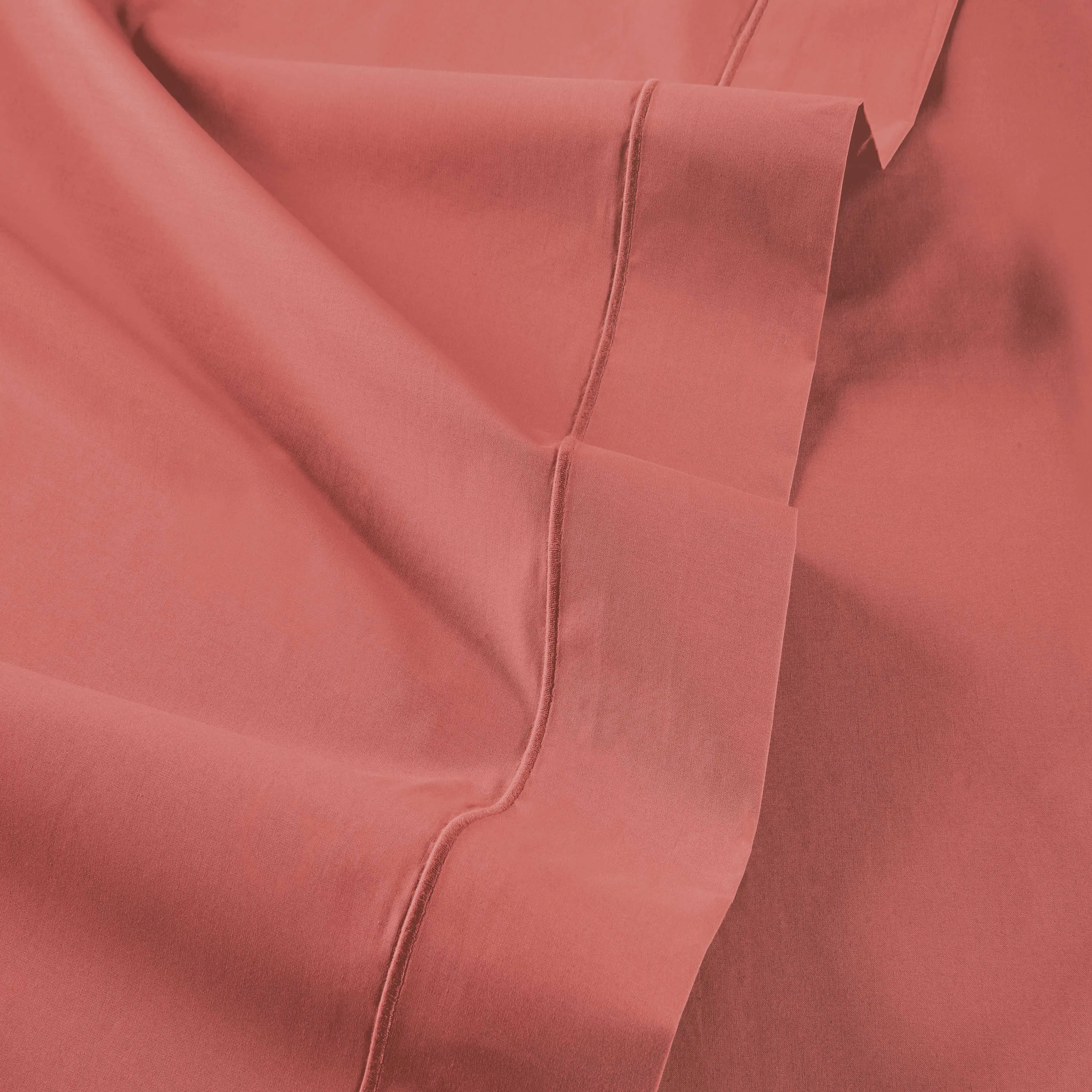 Vexin Terracotta 100% Cotton Percale Flat Sheet