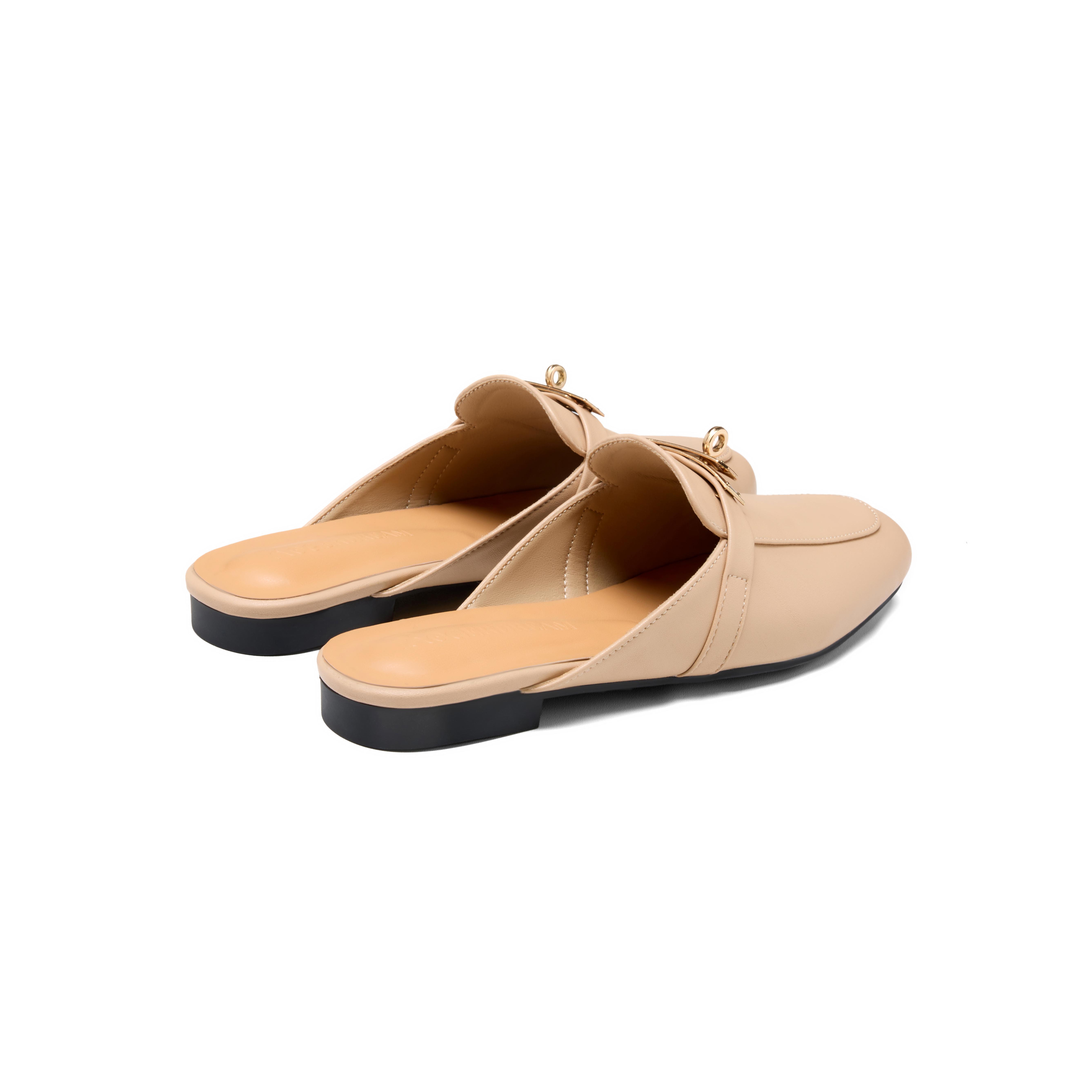 ReneChristine Women's Mules with Metal Buckle, Classic Buckle Design Breathable SpringStatements