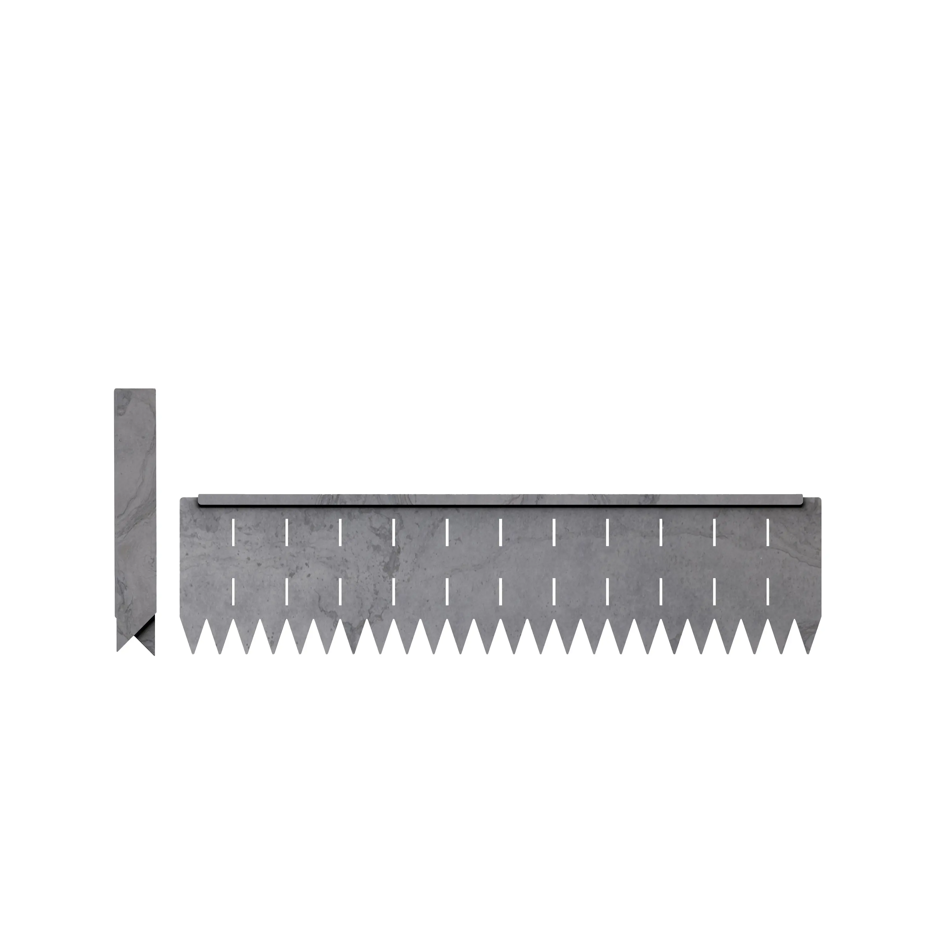 Hammer-In Landscape Edging - Cor-Ten Steel - 2ft Drainage Strips - Plus Connector Clips