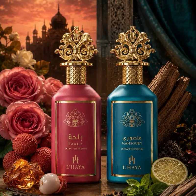 L'HAYA RAAHA & MANSOURY Extravagant Extract of Parfum 3.4 oz. Duo set