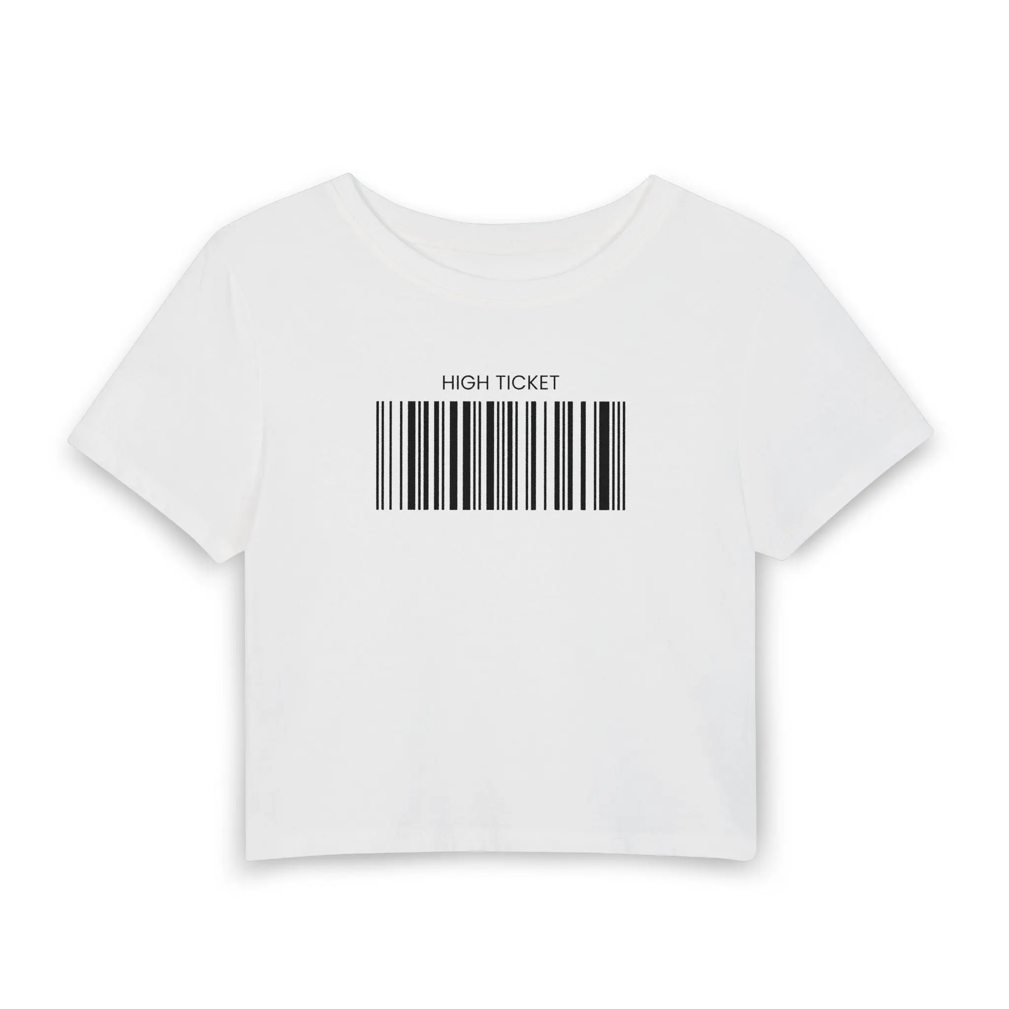 High Ticket Baby Tee | Boss Babe Barcode Crop Top