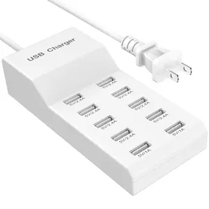 Universal 10-Port USB Wall Charger, Portable Charger, USB Charging Station, Multifunctional 10 Charger For Phone Office Travel, Phone Accessories, USB Port Gadget