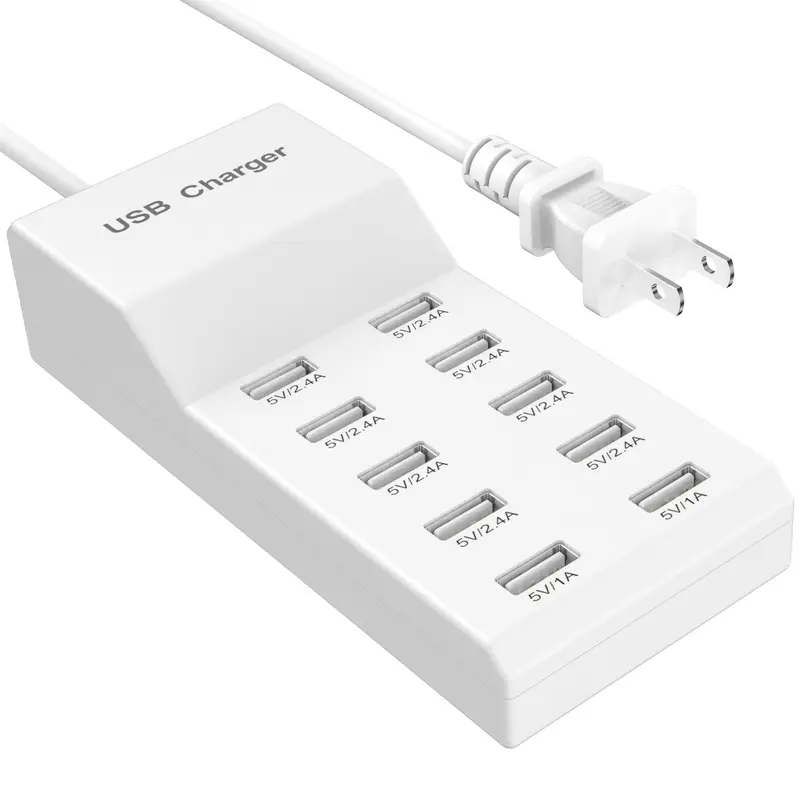 Universal 10-Port USB Wall Charger, Portable Charger, USB Charging Station, USB Charging Ports, Multiple USB Port, Multifunctional 10 Charger For Phone Office Travel, Phone Accessories, USB Port Gadget