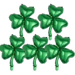Clover Balloons Set, Star-Shaped Aluminum Foil Decorations, Perfect for St Patrick's Day Party & All Seasons, Suitable for Ages 14+