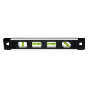 2 “212 MAIN 12 in. Magnetic Aluminum Reinforced Torpedo Level - 4 Vials, 4-Vial Accuracy, Magnetic Alignment”, Four-Vial Accuracy