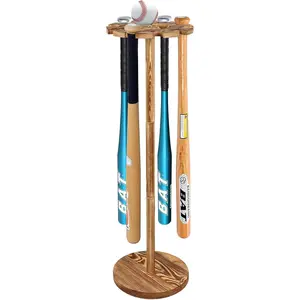 Baseball Bat Holder and Ball Display Shelf Stand Rack Storage Organizer Holds 10 Bats